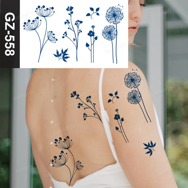 Blooming Flower Orchid Semi-Permanent Temporary Tattoo - Image 41
