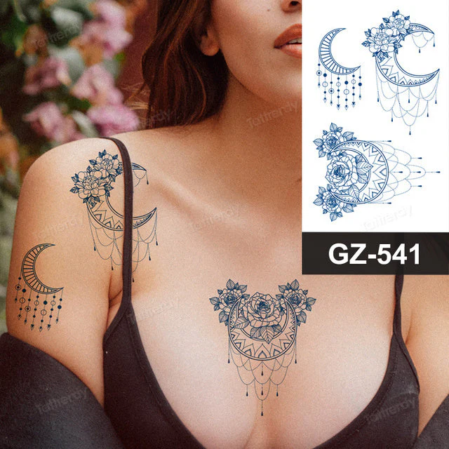 Blooming Flower Orchid Semi-Permanent Temporary Tattoo - Image 6