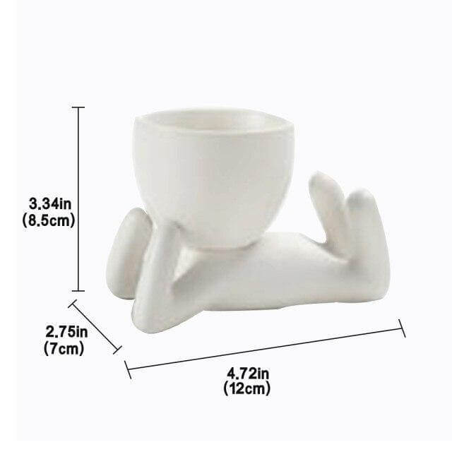 Ceramic Mini Grass Hair Pot - Image 6