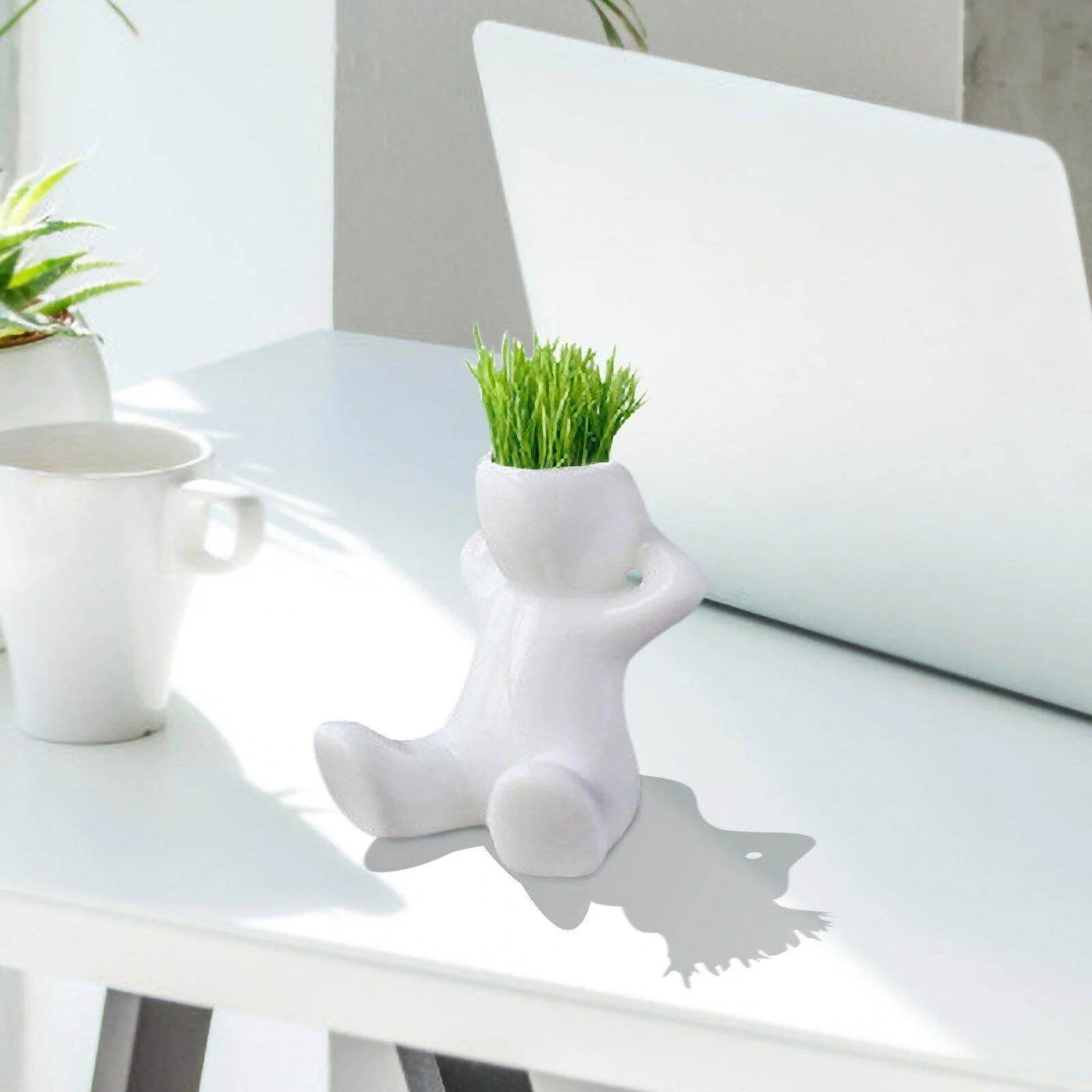 Ceramic Mini Grass Hair Pot - Image 7