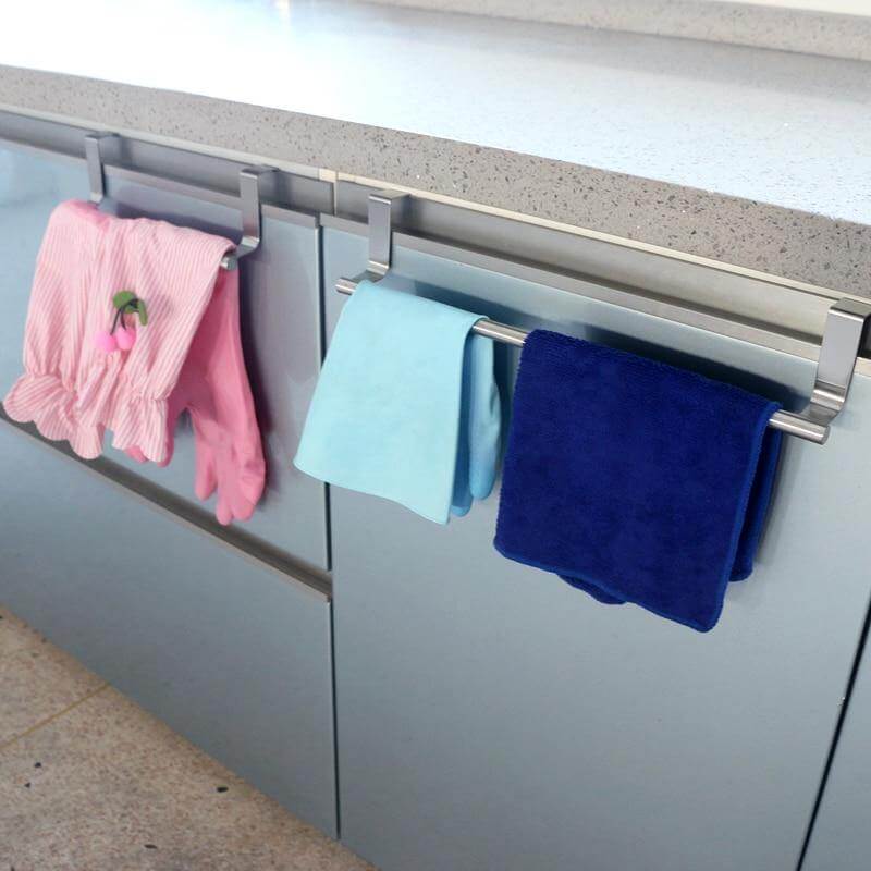 Metal Durable Stainless Steel Cabinet Towel Hanger - Image 3
